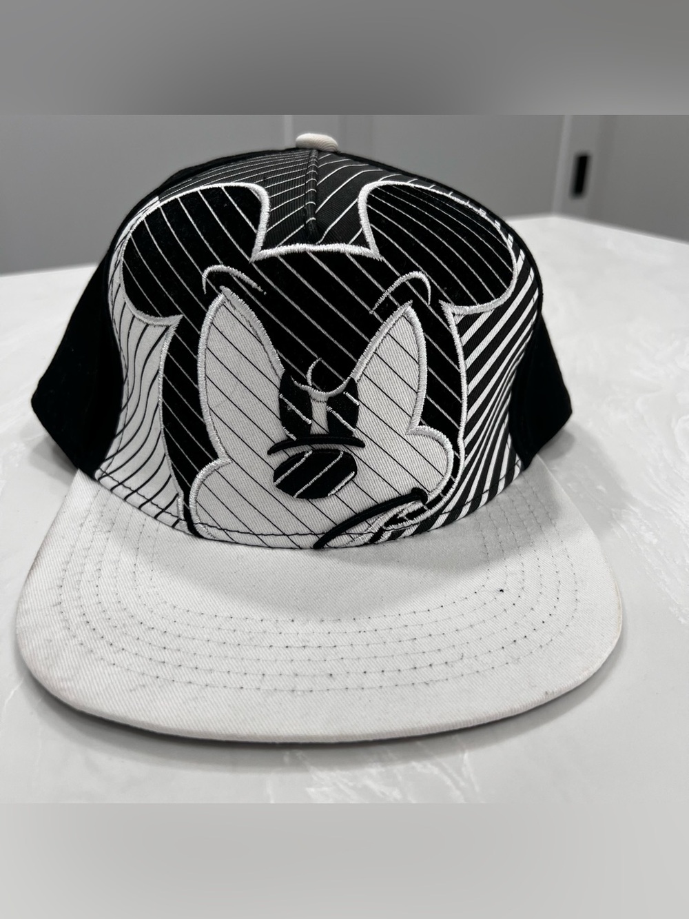 Mickey Mouse Disney Strap Back Adjustable Black and White Embroidered Vacations